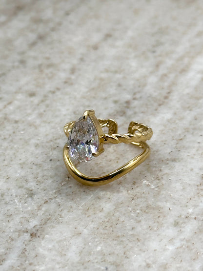 Drop Diamond Ring