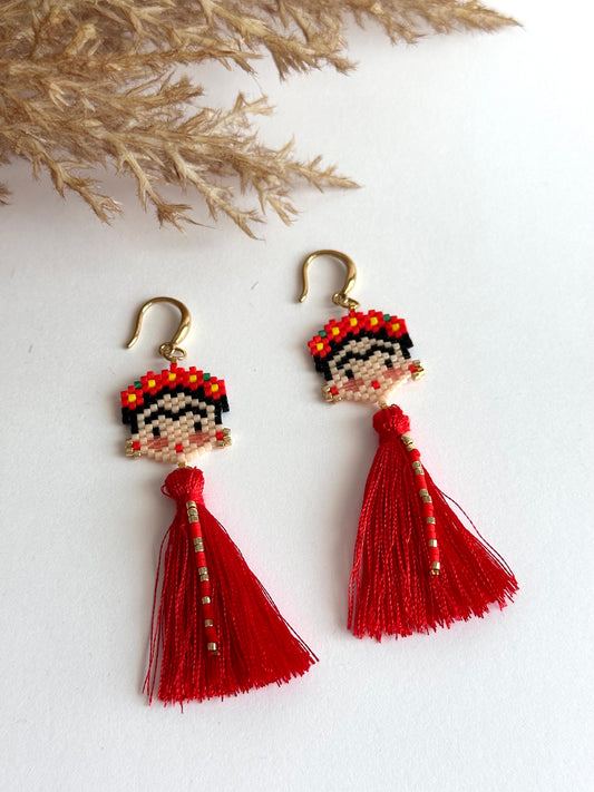 Frida Miyuki Handmade Earrings