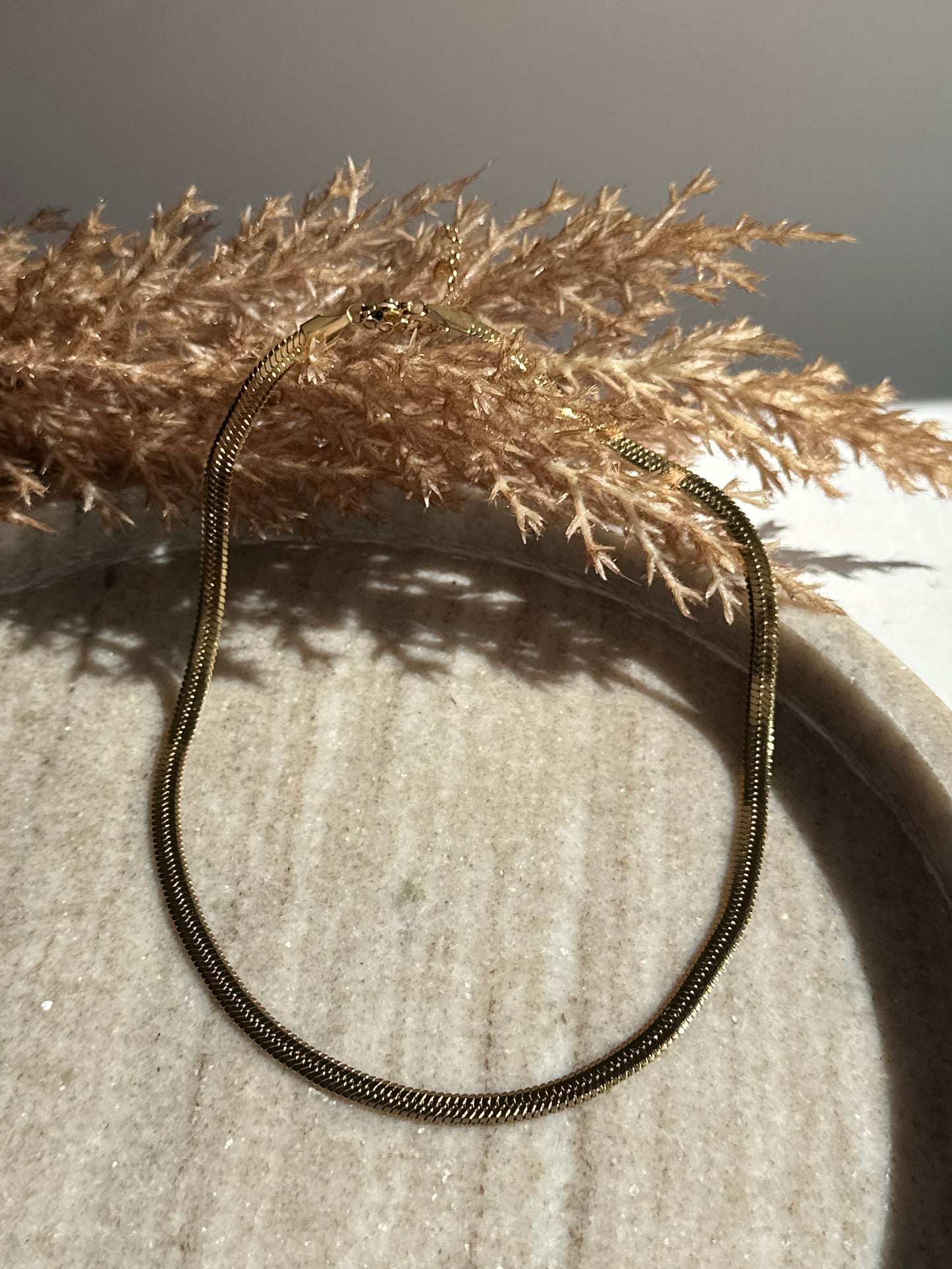 Snake Gold Necklace 0,5cm
