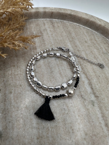 Silver Double Shine Bracelet