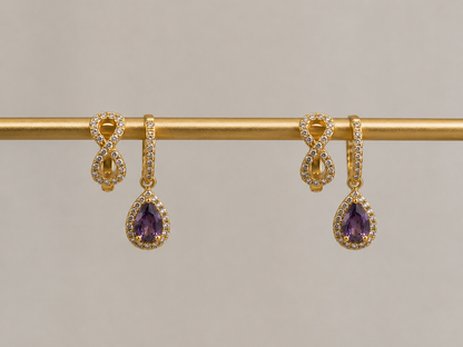 Forever Purple Set Earrings