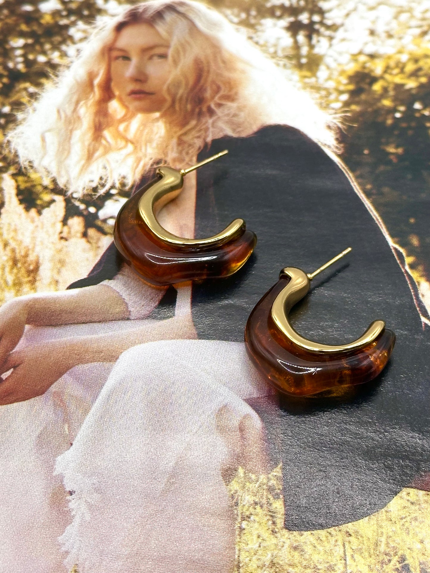 Golden Eclipse Earrings
