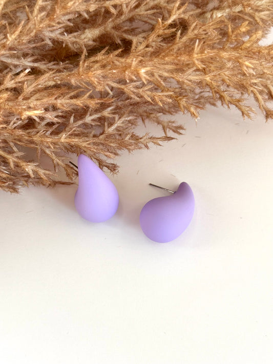 Purple Drop Earrings