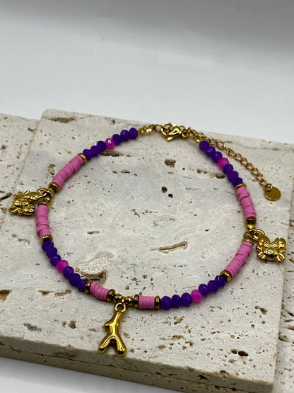 Coralia Pink Anklet