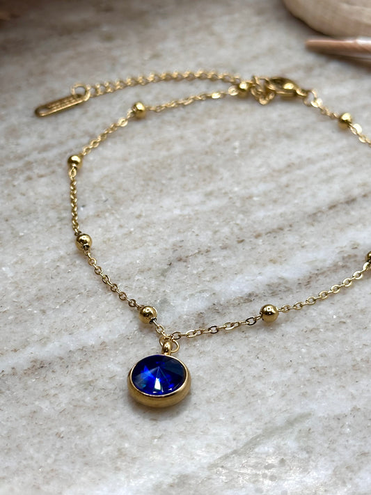 Deep Blue Anklet