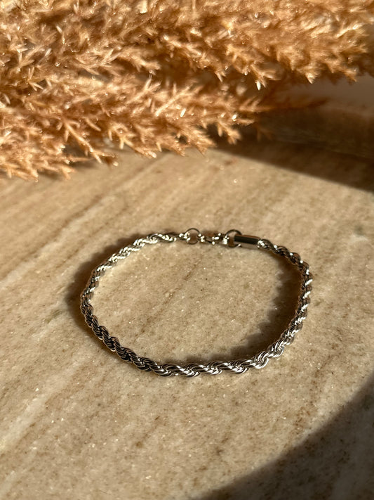 Silver Twister Bracelet