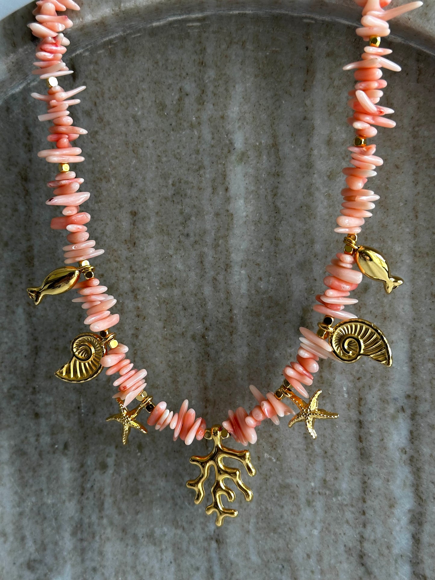 Peachy Coral Necklace