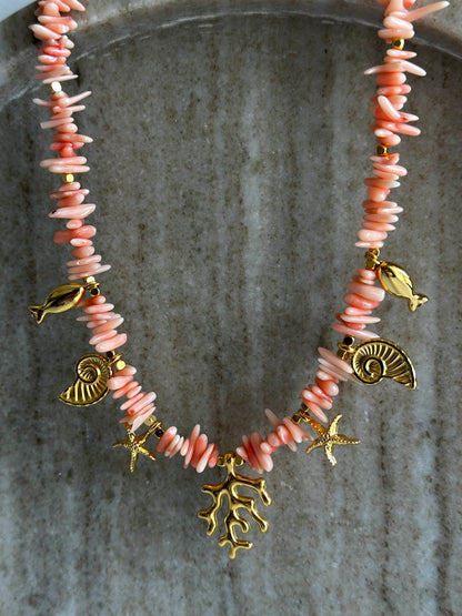 Peachy Coral Necklace