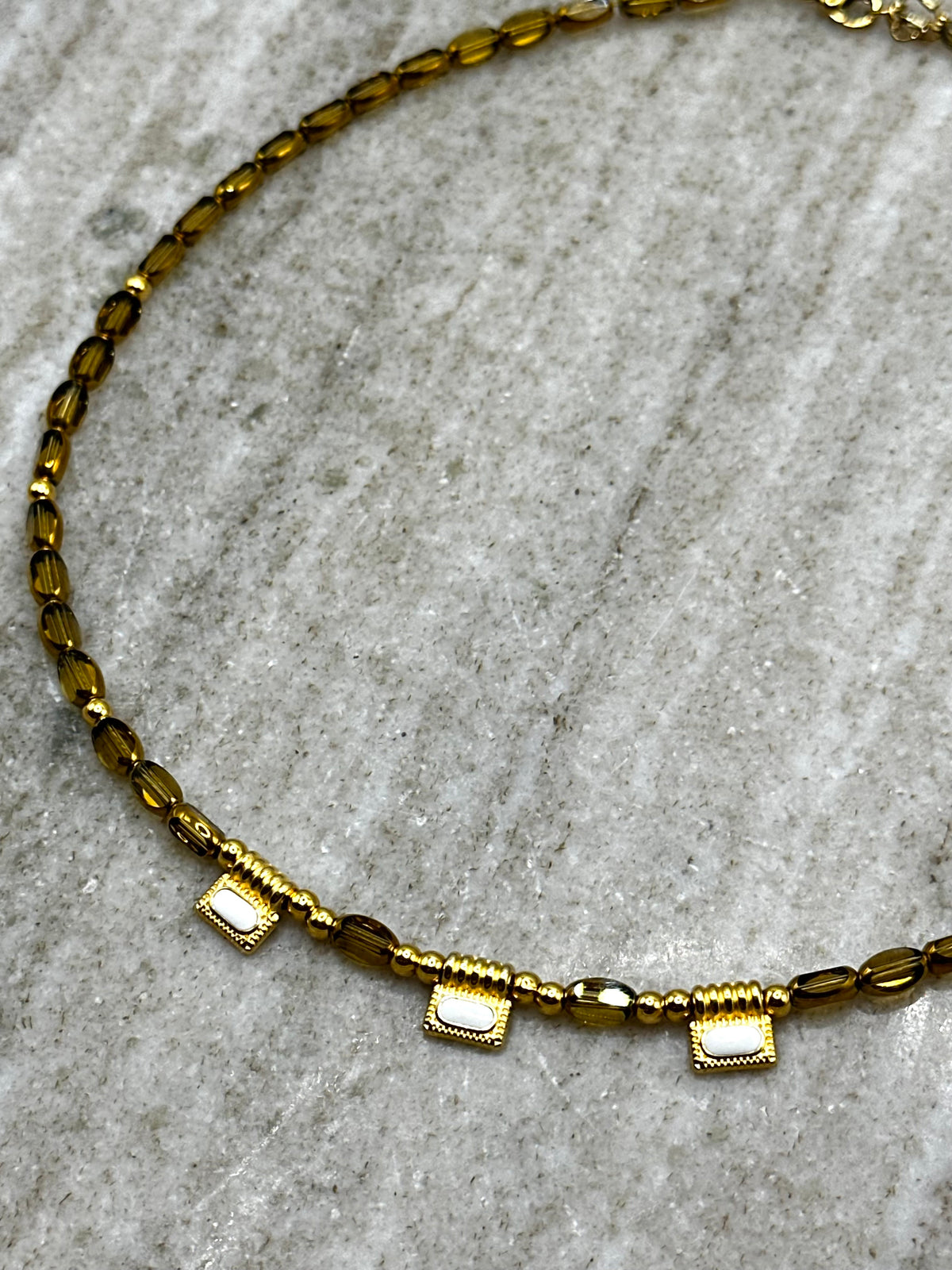 White Flake Necklace
