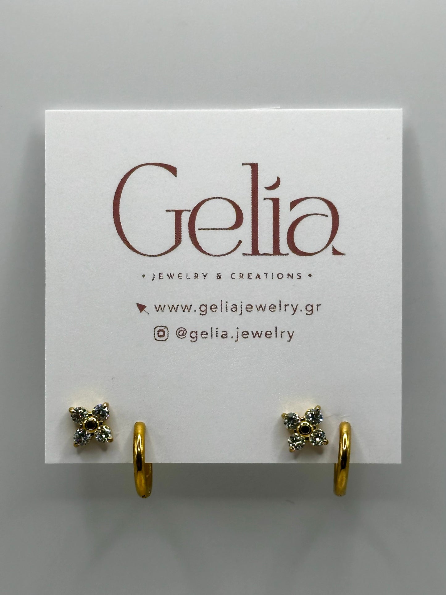 Zirconia Flower Earrings