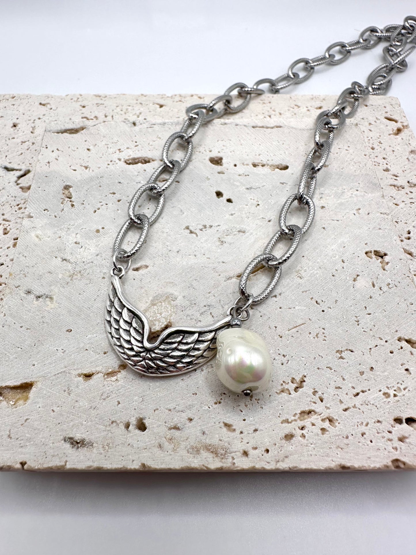 Silver Wings Necklace