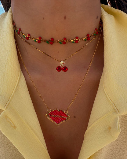 Red Lips 💋 Necklace