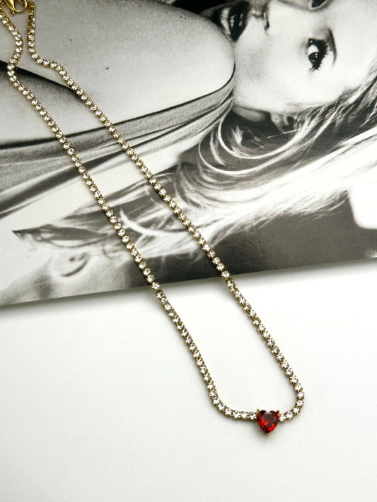 Scarlet Heart Necklace