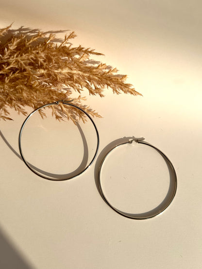 Silver Nancy Hoops