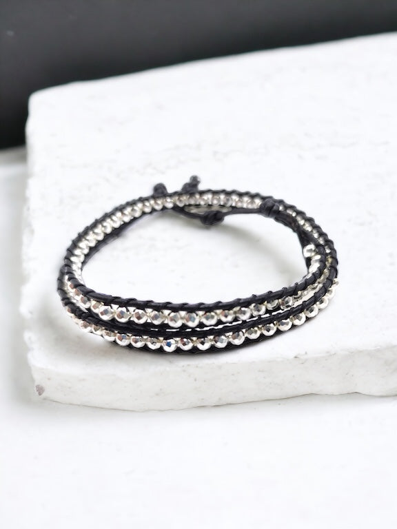 Leather Silver Bracelet