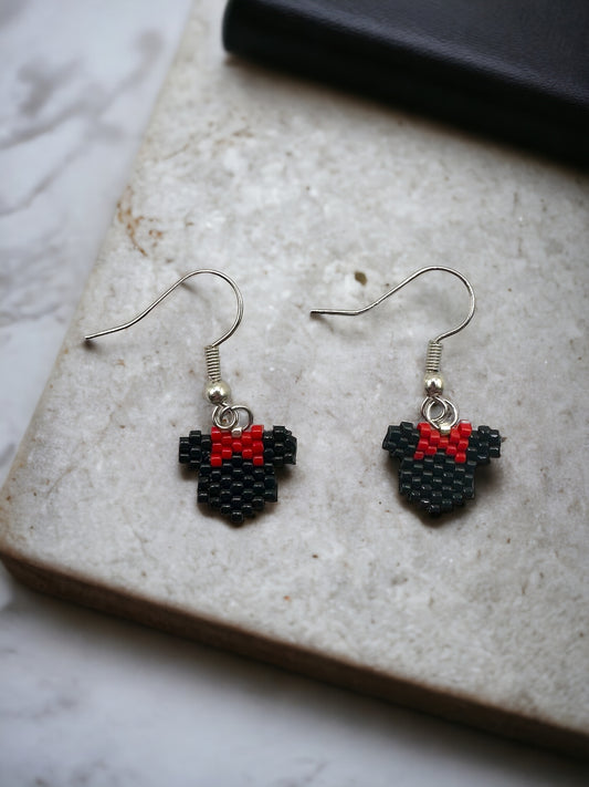 Minnie Mouse Miyuki Earrings