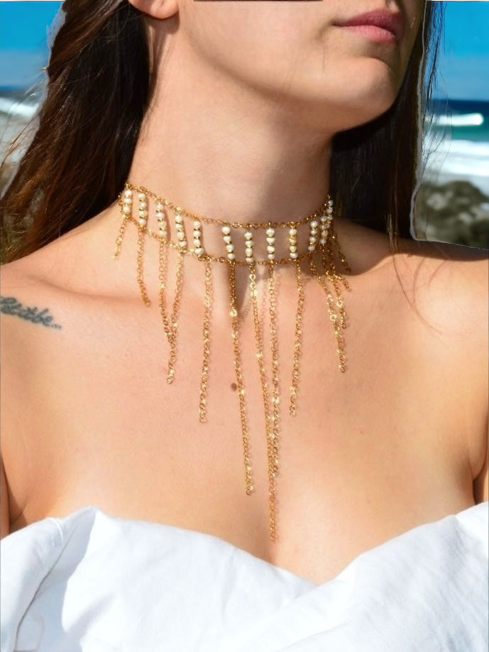 Gold Rain Necklace