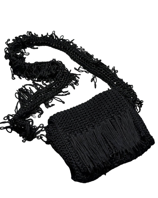 Black Fringes Handmade Bag